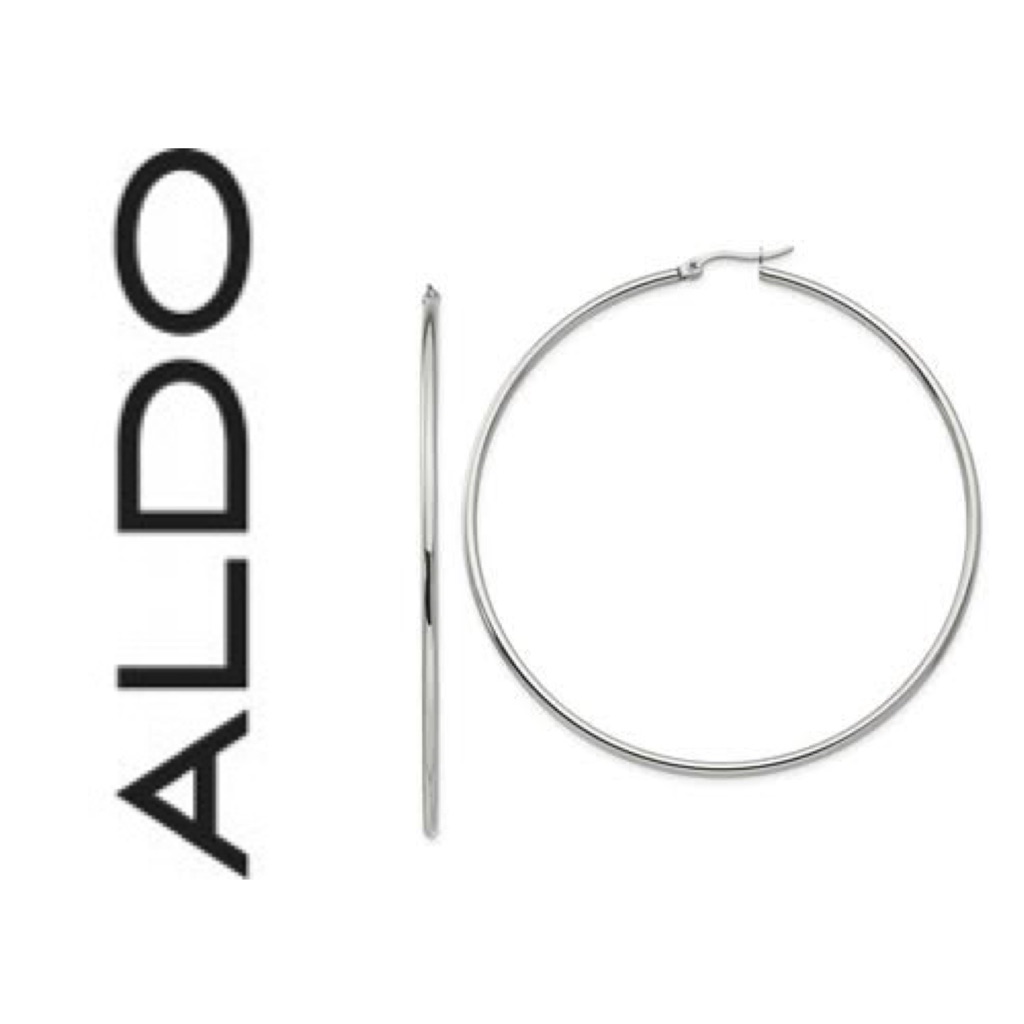 Aldo Platinum Hoop Earrings 30$